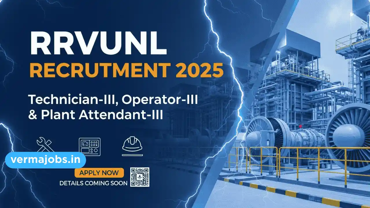 RRVUNL Technician-III, Operator-III & Plant Attendant-III Recruitment 2025
