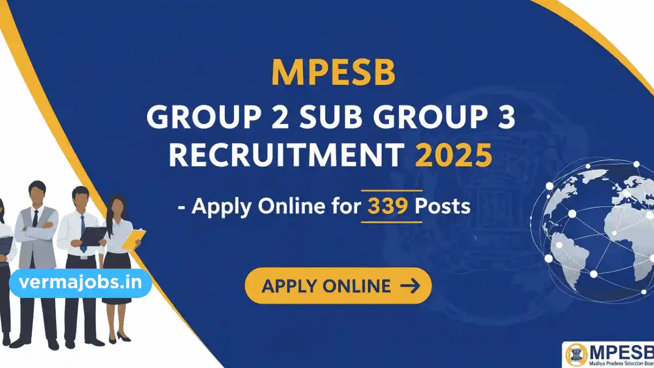 MPESB Group 2 Sub Group 3 Recruitment 2025