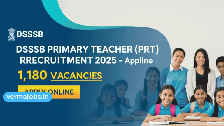DSSSB Primary Teacher (PRT) Recruitment 2025