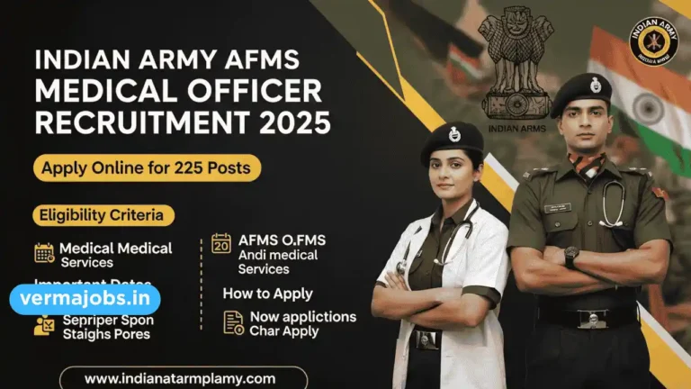 Army AFMS Medical Officer (MO) Recruitment 2025