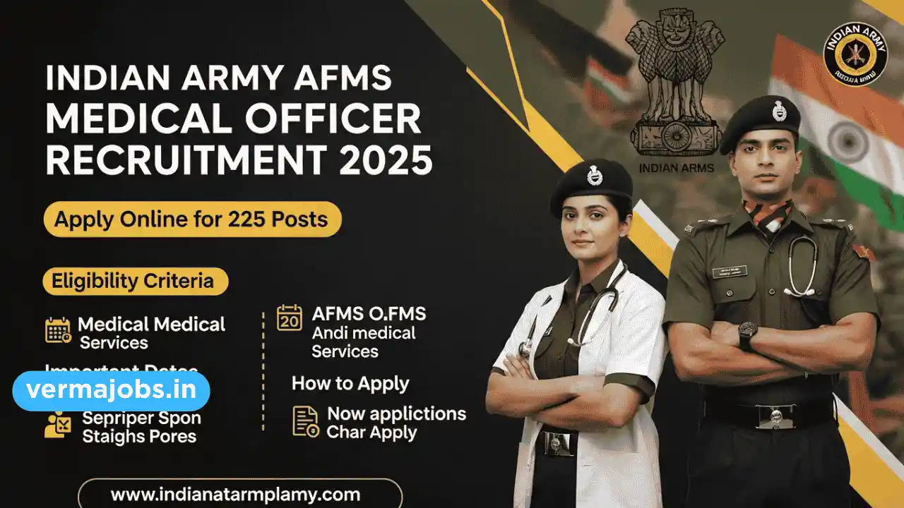 Army AFMS Medical Officer (MO) Recruitment 2025
